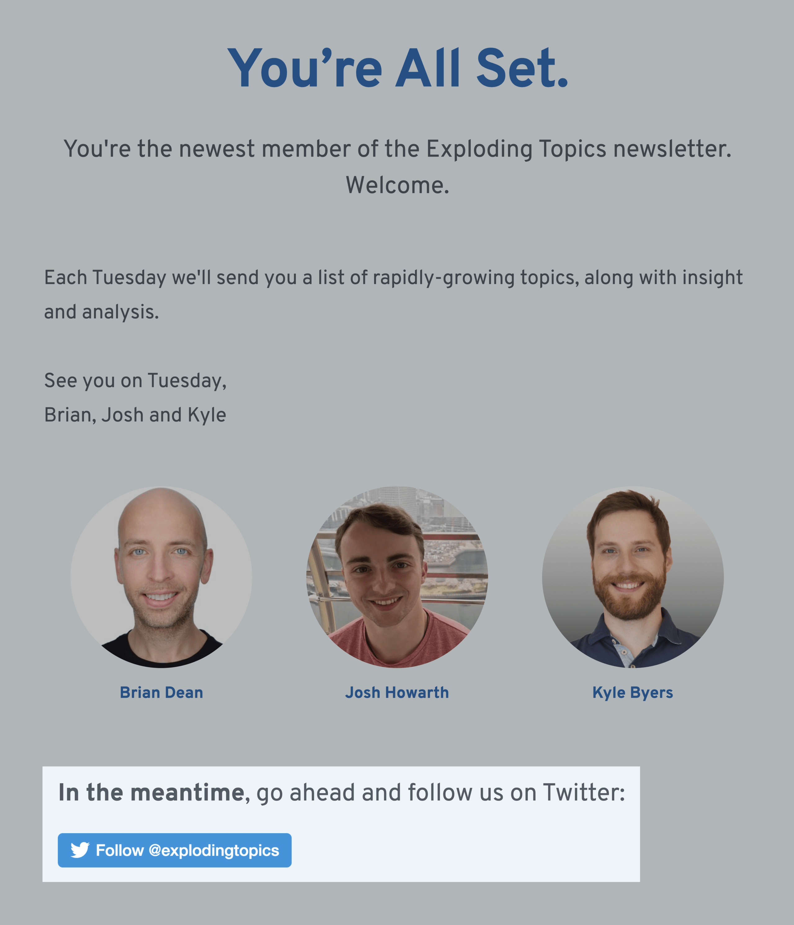 Взрывоопасные темы - новостная воронка в Твиттере Exploding Topics – Newsletter Twitter Funnel
