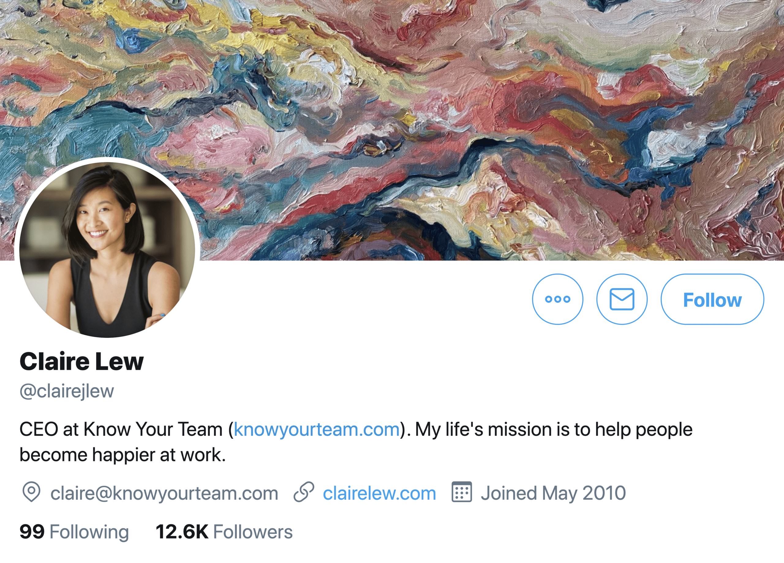Клэр Лью - профиль в Twitter Claire Lew – Twitter Profile