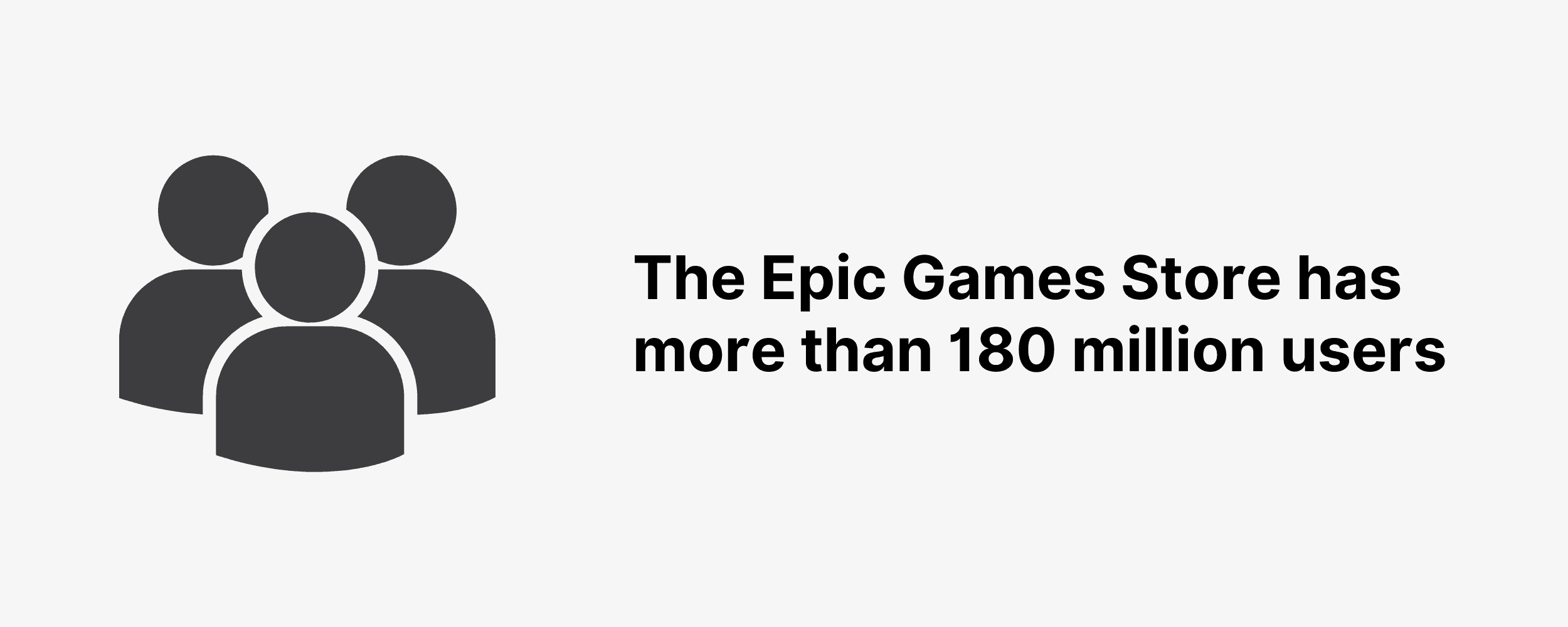 The Epic Games Store has more than 180 million users