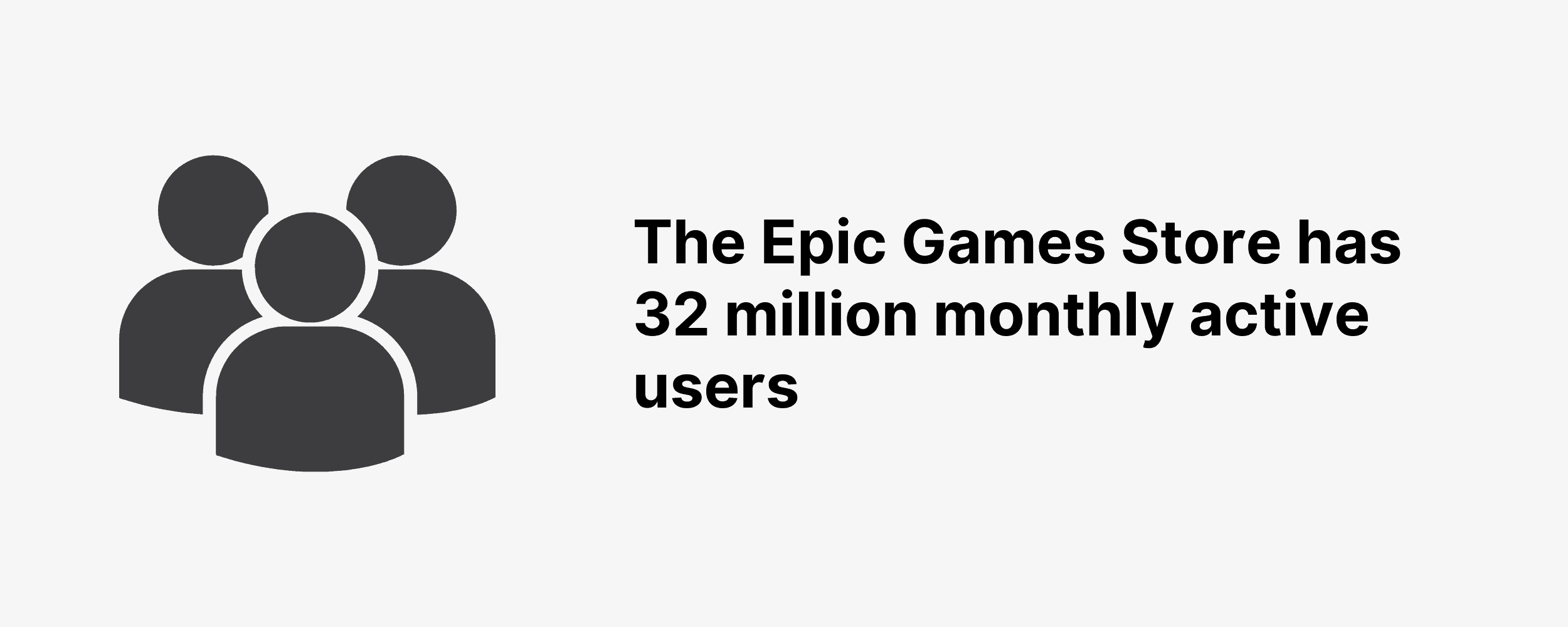 The Epic Games Store has 32 million monthly active users