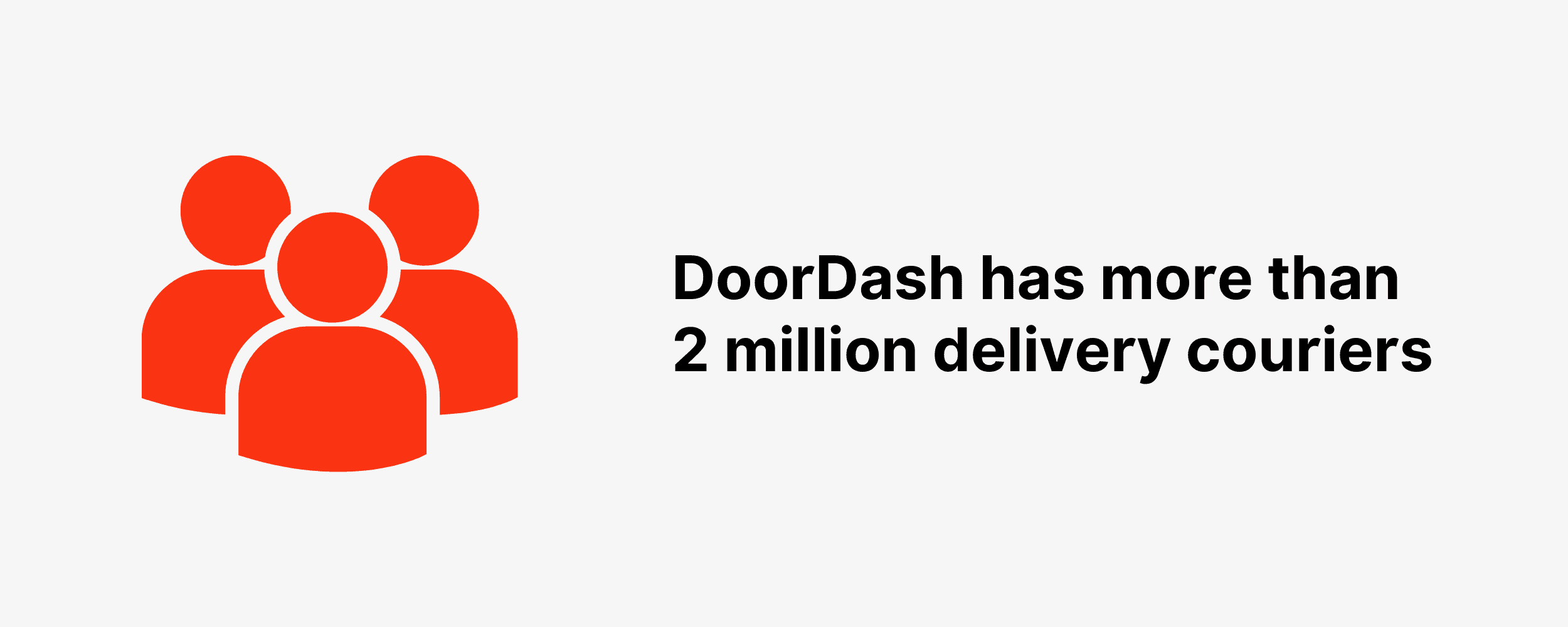 DoorDash has more than 2 million delivery couriers