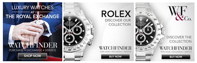 Watchfinder 再營銷廣告。