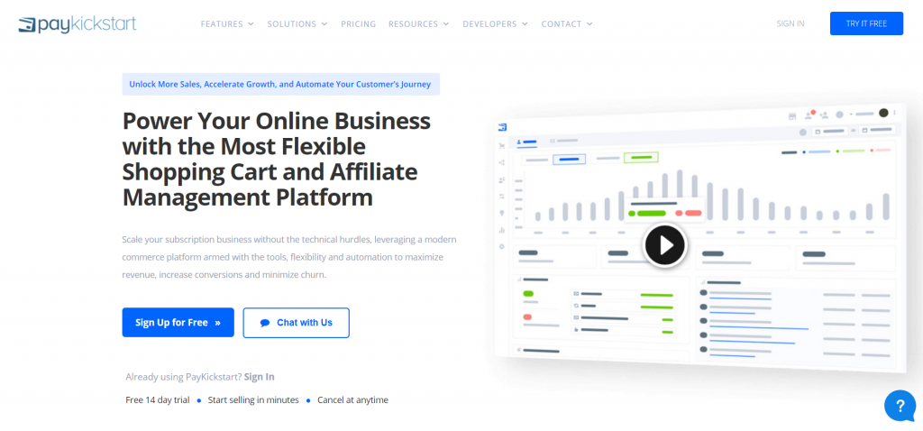 Costruttore di funnel PayKickStart_sales