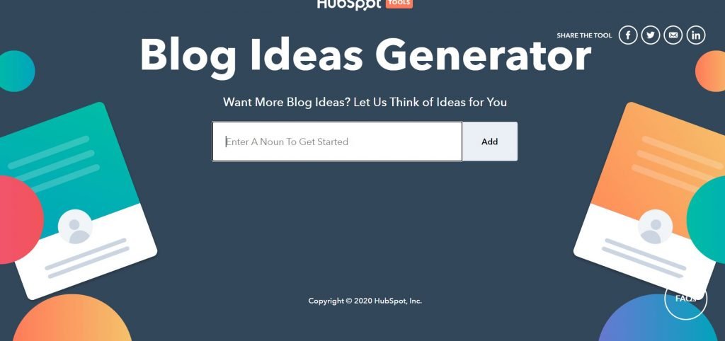 Générateur d'idées Hubspot