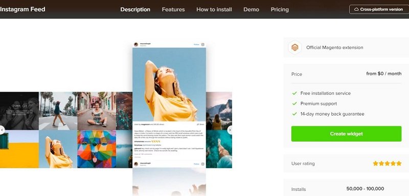Instagram-Feed von Elfsight-Rezension