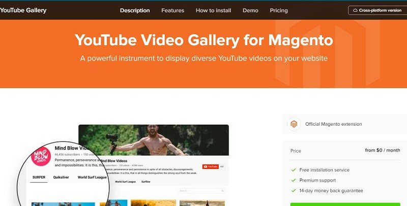 Elfsight YouTube-Galerie Bewertung