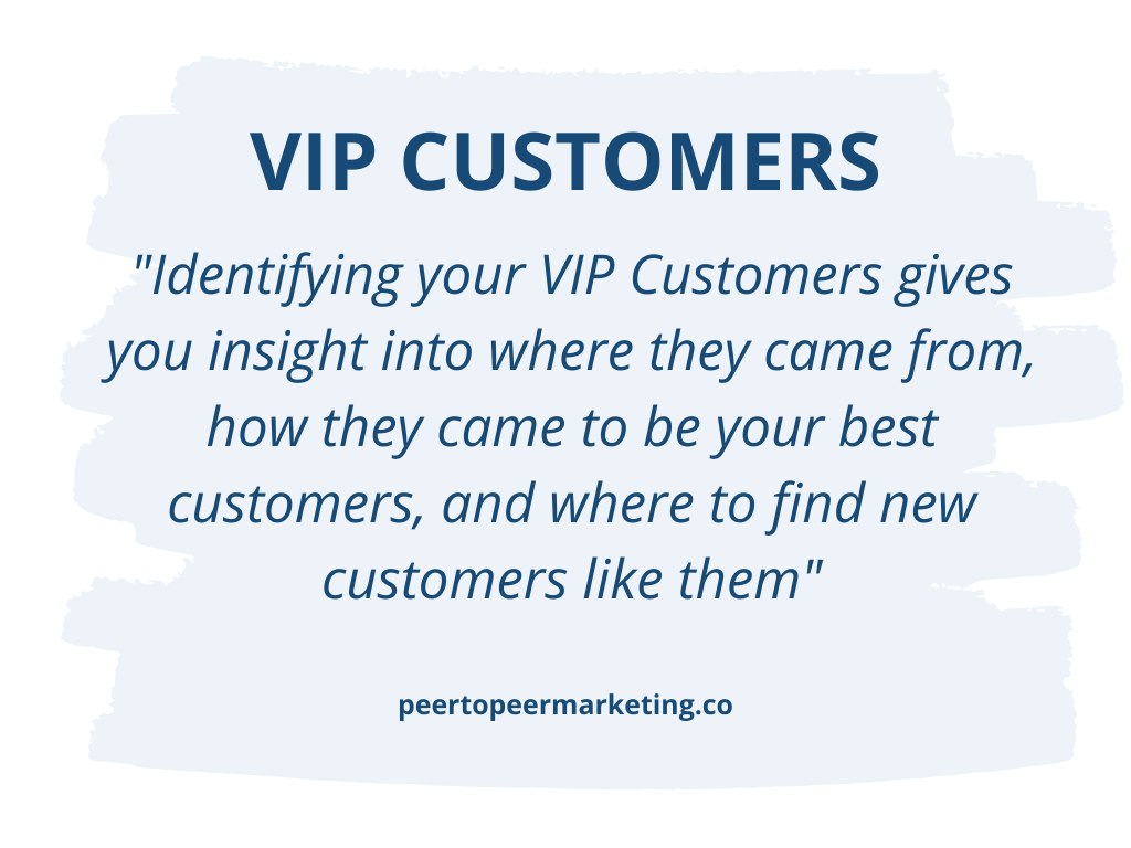 Bildtext: Wenn Sie Ihre VIP-Kunden identifizieren, erhalten Sie einen Einblick, woher sie kamen, wie sie zu Ihren besten Kunden wurden und wo Sie neue Kunden wie sie finden können
