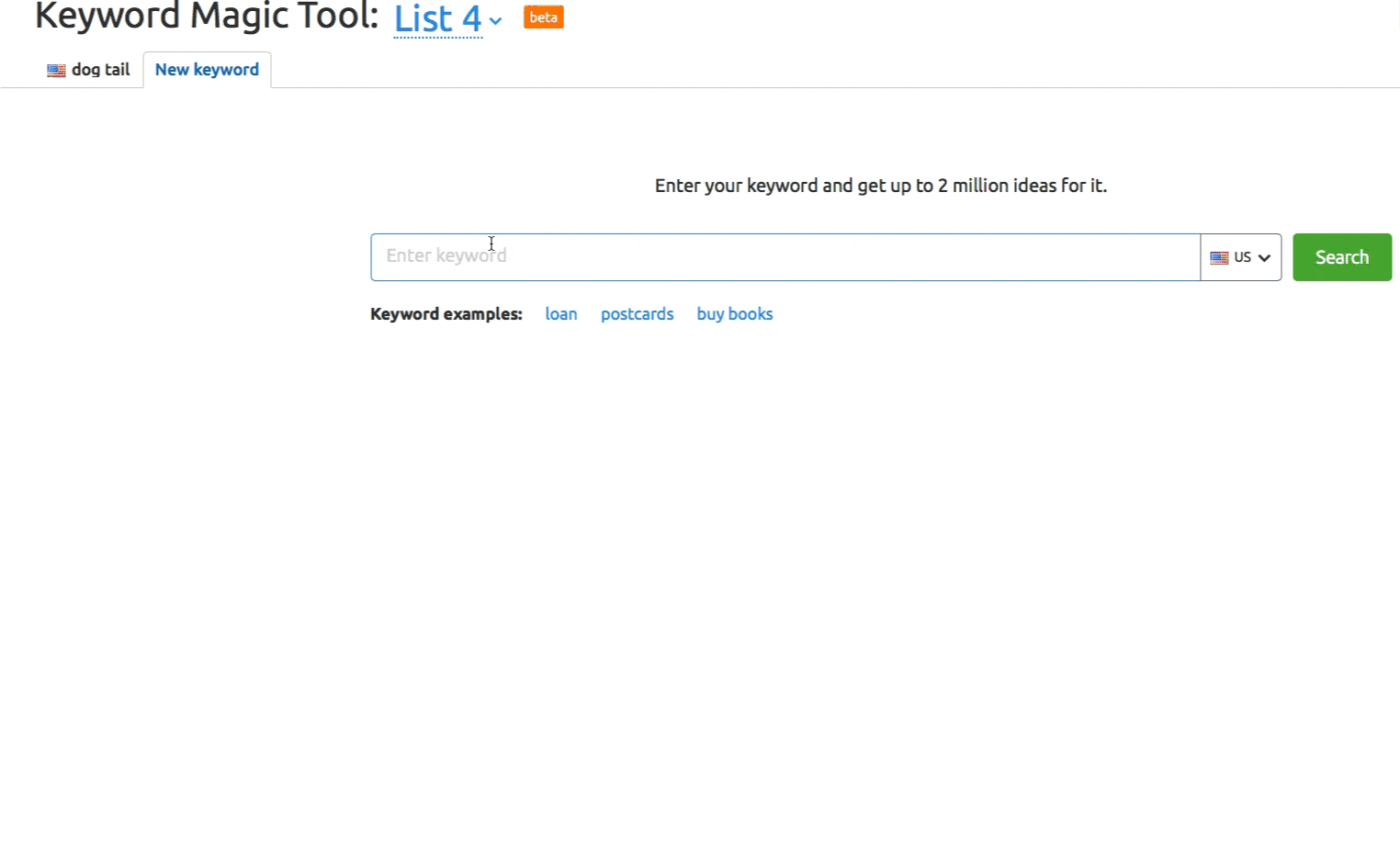 SEMrush關鍵字魔術工具 SEMrush keyword magic tool