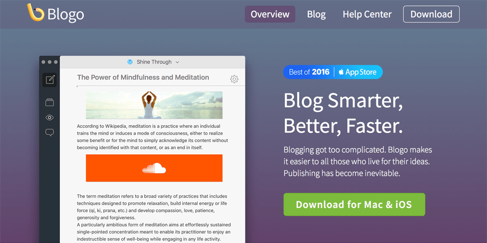 Blogo博客编辑器应用程序工具