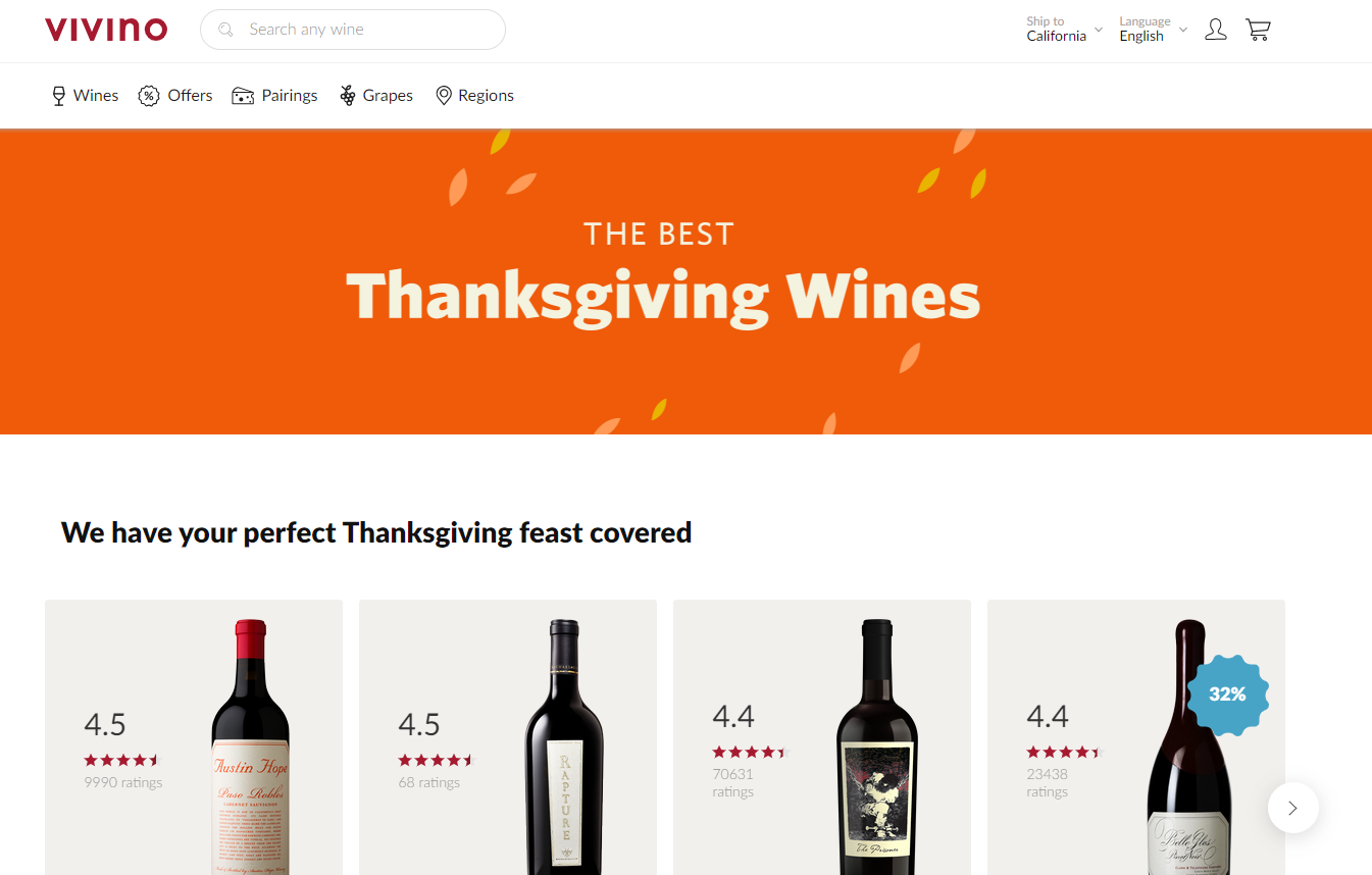 домашняя страница vivino wines