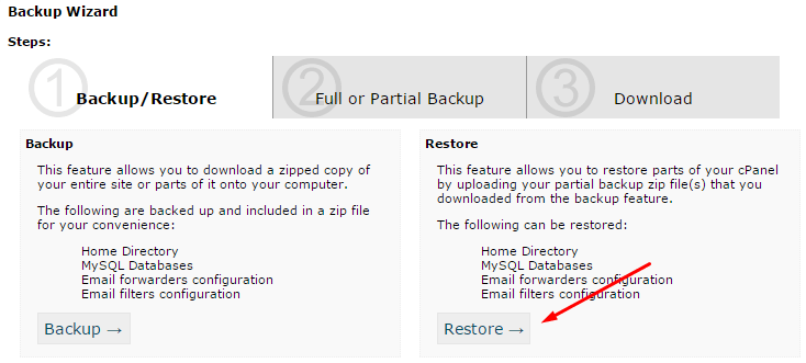 hostgator wordpress恢复