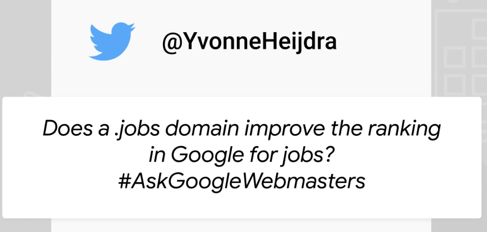 Întrebare Google Webmasters pe Twitter