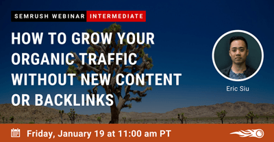 grow organic traffic without backlinks and new content