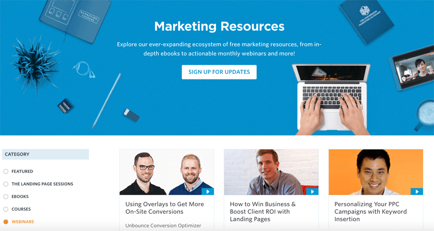 Unbounce Marketing Resources