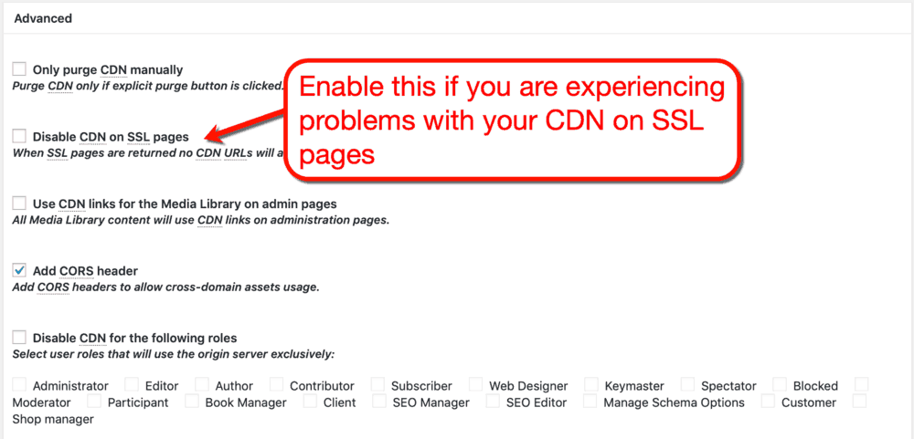 Comment désactiver CDN sur les pages SSL