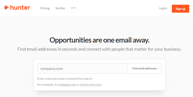 Extension Chrome Email Hunter