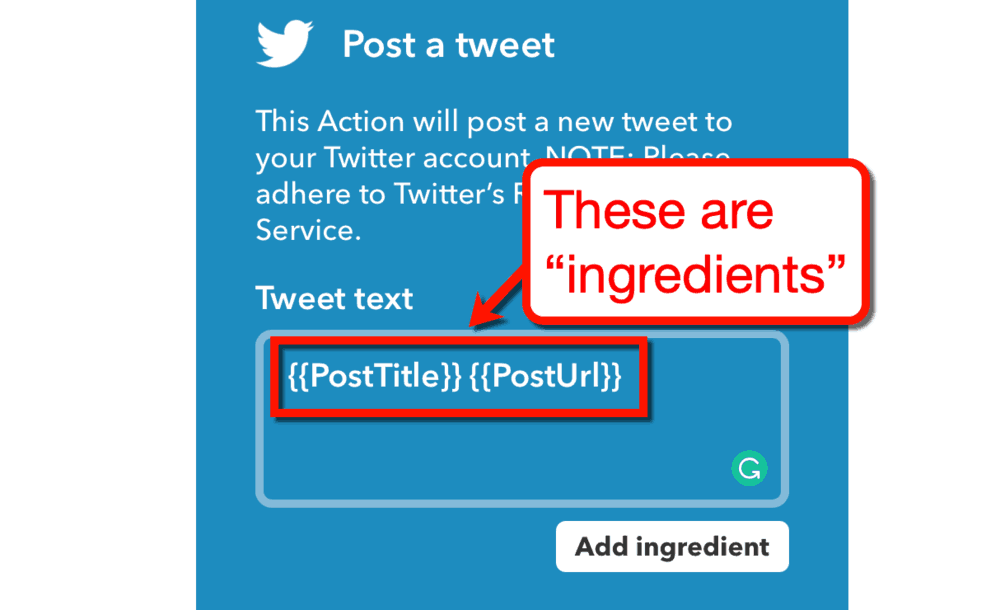 Ce sunt ingredientele IFTTT