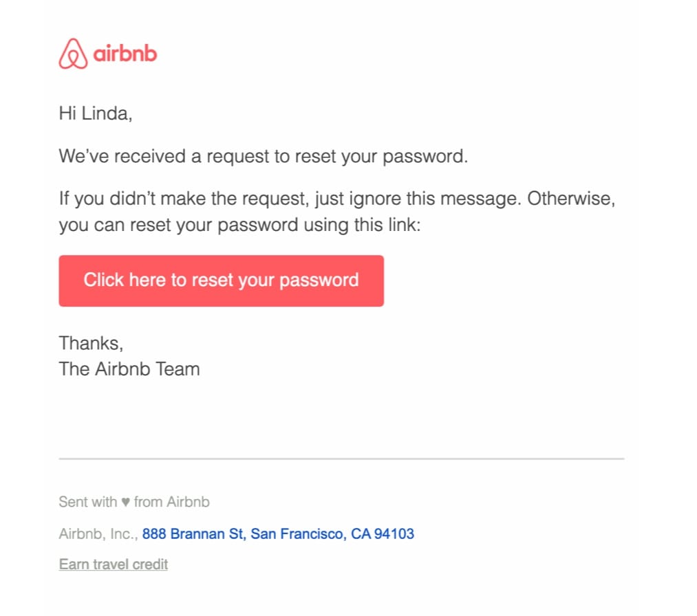 ejemplo de correos electrónicos transaccionales airbnb