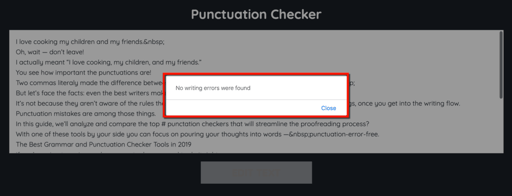 PunctuationCheck.net報告