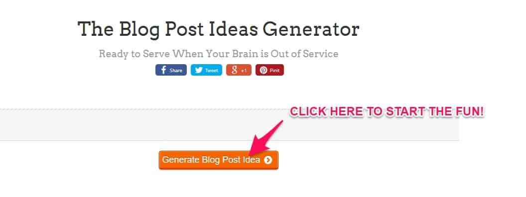 Der Blog Post Ideas Generator