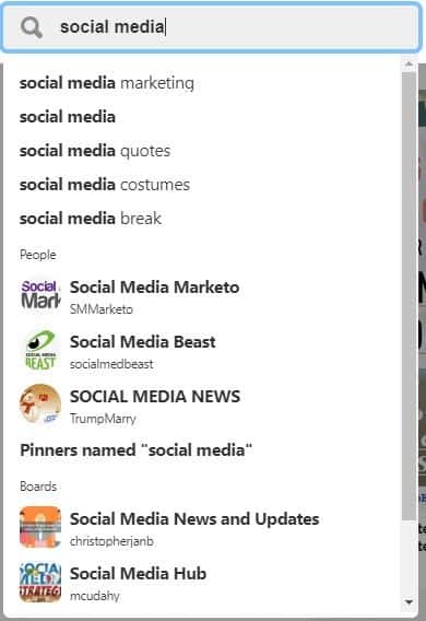 Pinterest検索