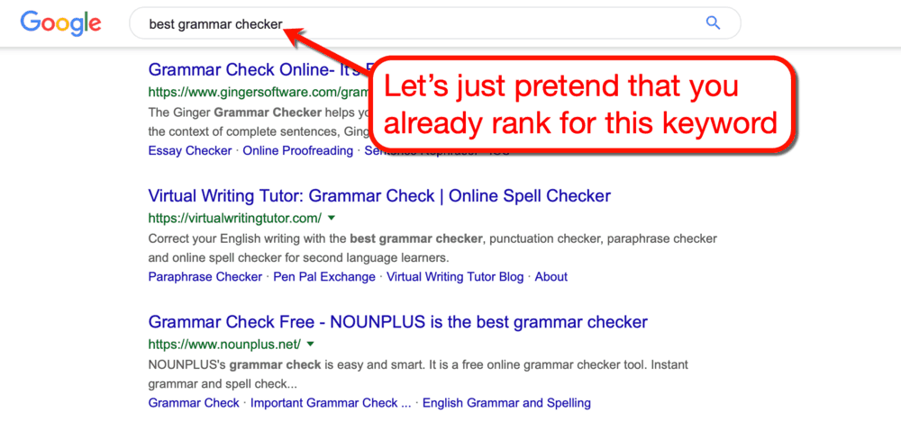 最佳语法检查器Google SERP