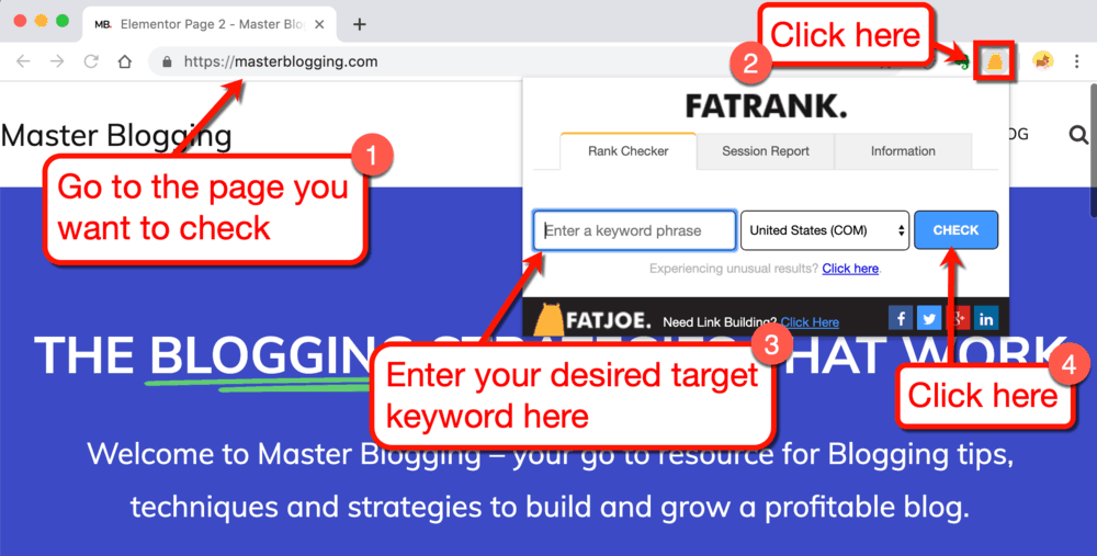 Come utilizzare l'estensione FATRANK per Chrome