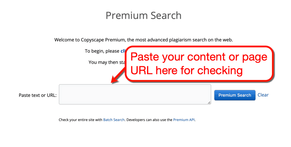 Copyscape Premium-Suche