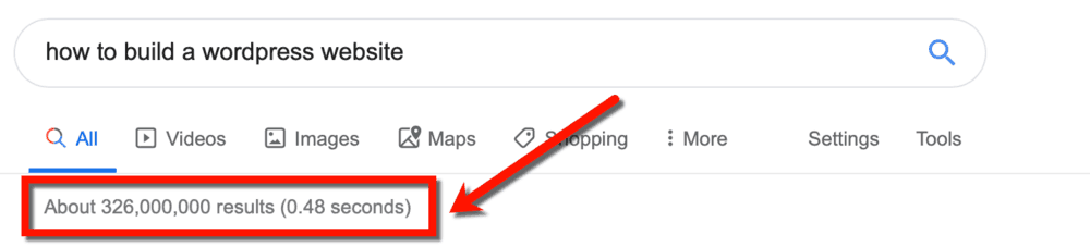 Résultats Google SERP Comment créer un site WordPress