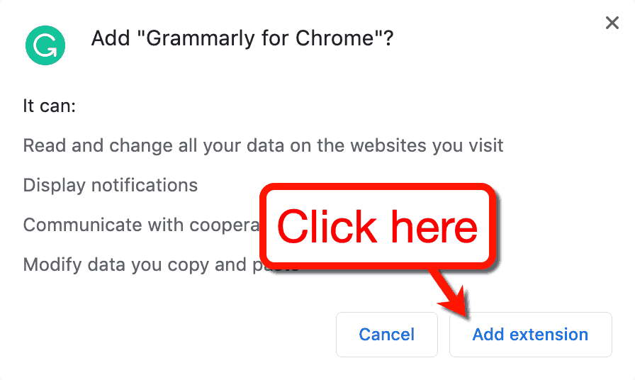 Ajouter Grammarly pour Chrome