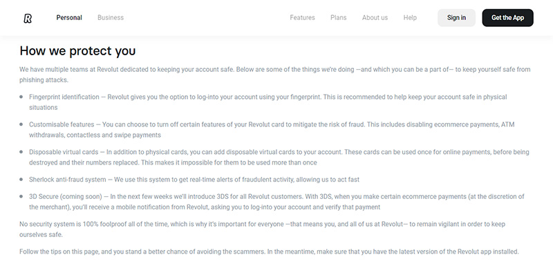 revolut Überprüfung - Sicherheit