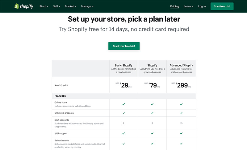 shopify 定价 - shopify 与 Godaddy