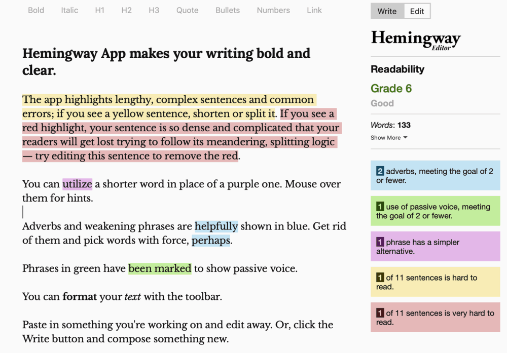 Hemingway Editor