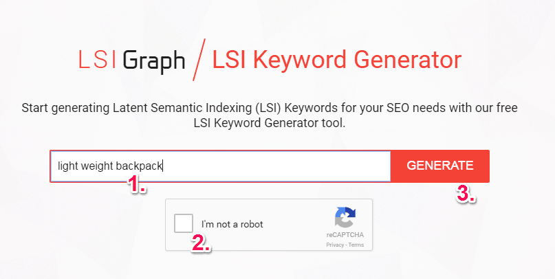 Generator de cuvinte cheie LSIgraph LSI