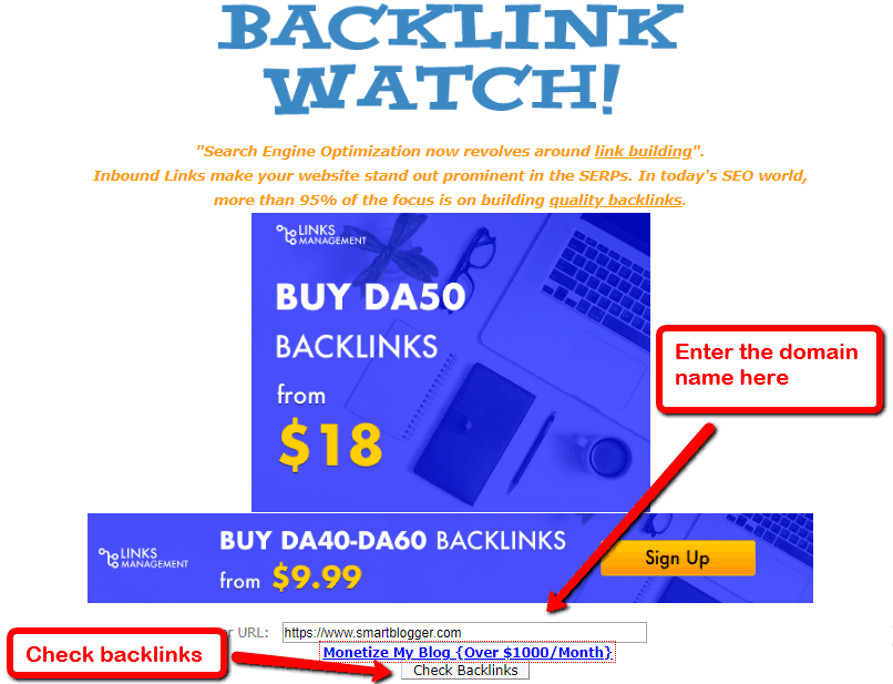 backlink watch vérificateur de backlink