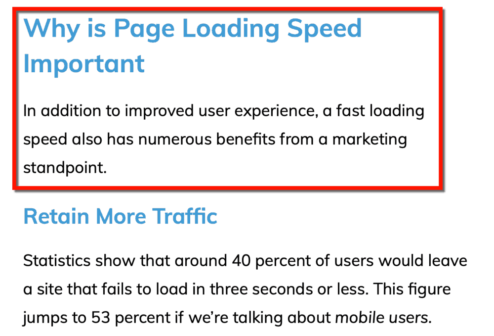 Por que a velocidade de carregamento da página é importante