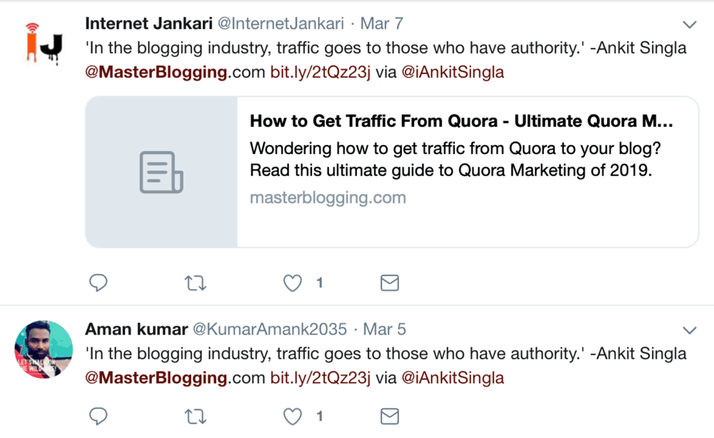 Mencari Tweet tentang Master Blogging