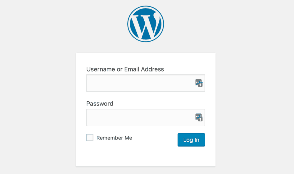 WordPress Admin Anmeldeseite
