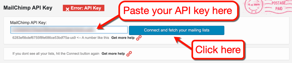 แบบฟอร์มติดต่อ 7 รหัส MailChimp API