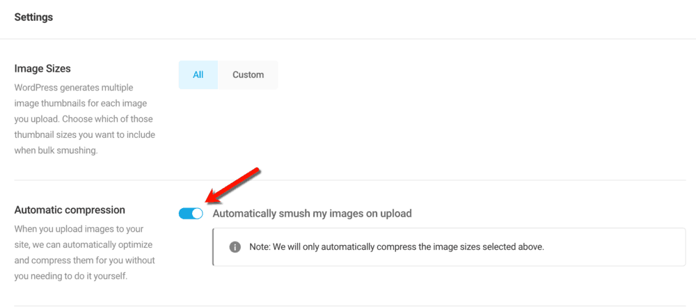Compression automatique d'optimisation d'image Smush