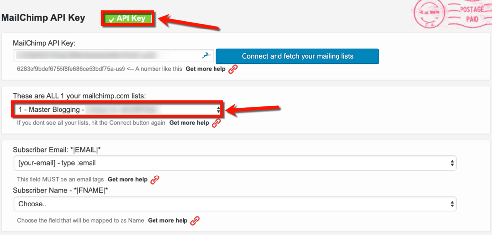 Contact Form 7 MailChimp API Key