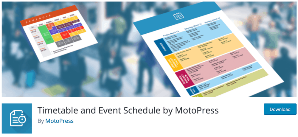 Zeitplan und Veranstaltungsplan