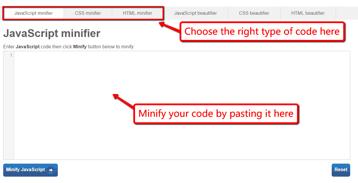 minifycode