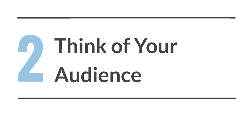 Denken Sie an Ihr Publikum