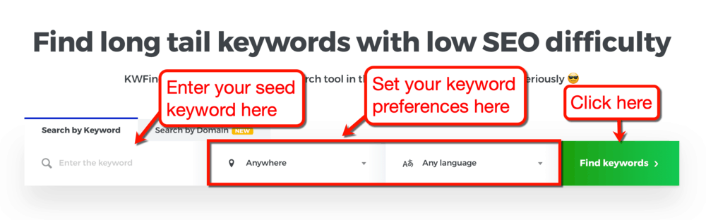 Como usar o KWFinder