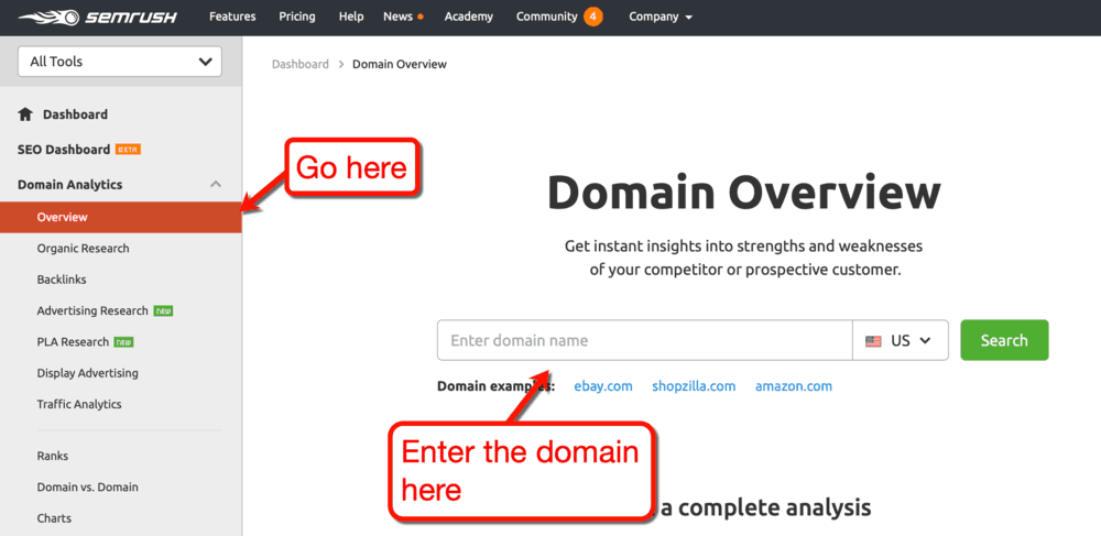 Análisis de dominios nueva búsqueda