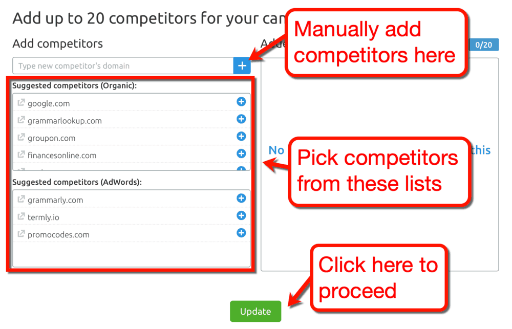 طرق تتبع الموقع لإضافة المنافسين