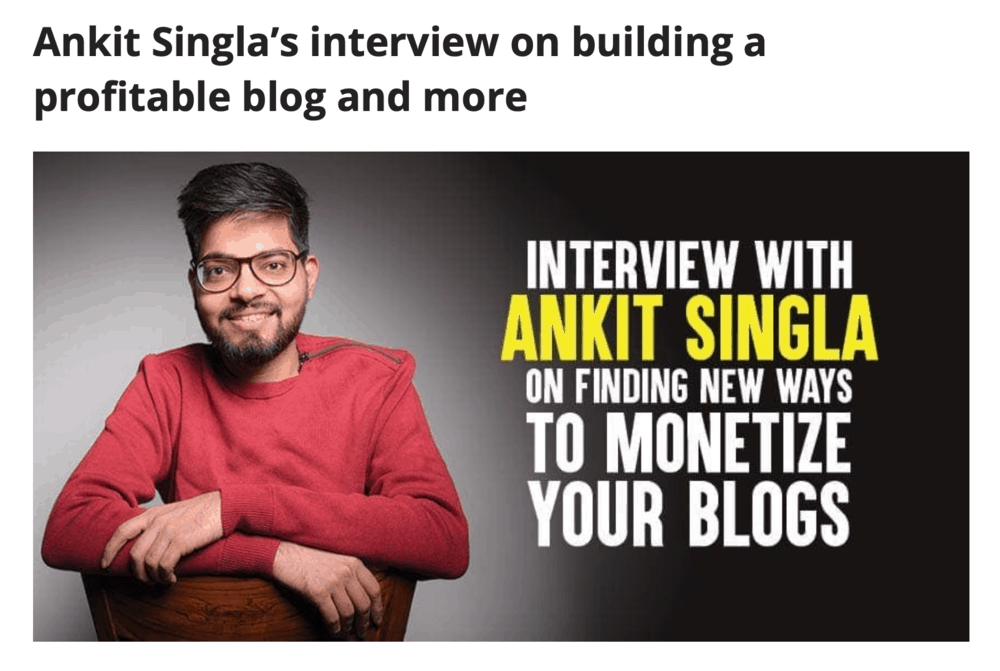 Bloggers Passion Interview Post