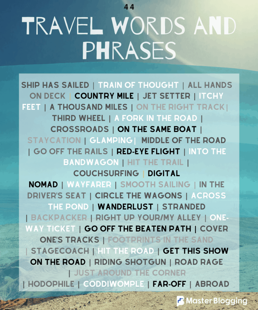 Mots et phrases de voyage