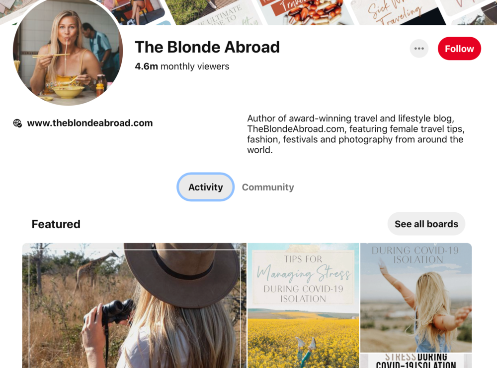 La blonde à l'étranger Pinterest